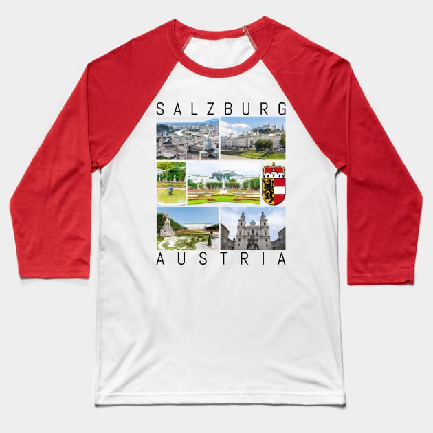 Salzburg Austria Mozart Musik Festspiele Sehenswürdigkeiten Baseball T-Shirt by peter2art